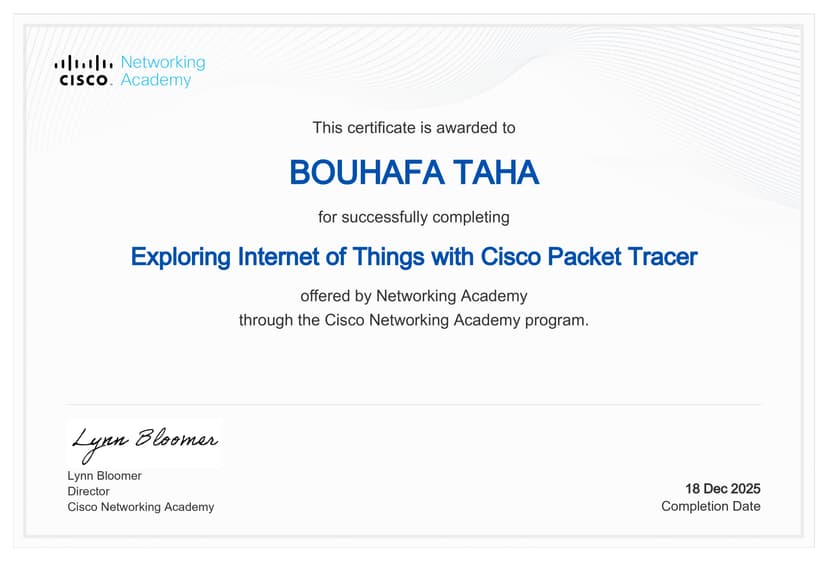 Exploring Internet of Things with Cisco Packet Tracer - Cisco Networking Academy (Dec 2025)